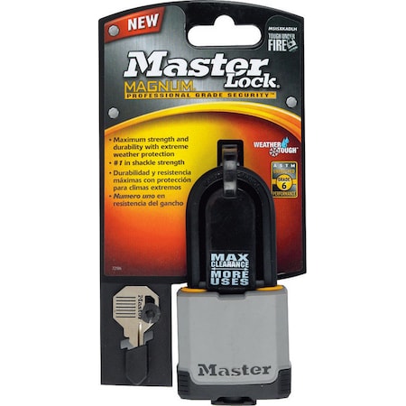 Master Lock Master Lock 7.3 in. H X 3.9 in. W Steel Ball Bearing Locking Weather-Resistant Padlock M515XKADLHCCSEN